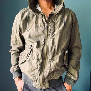 GAP Lightweight hooded bomber jacket.